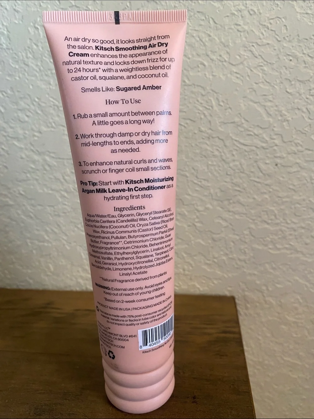 Kitsch Air Dry Cream - Pink Smoothing Styling Cream